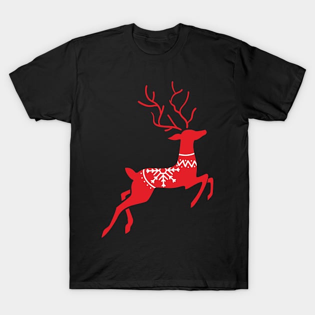 Scandinavian Reindeer T-Shirt by holidaystore